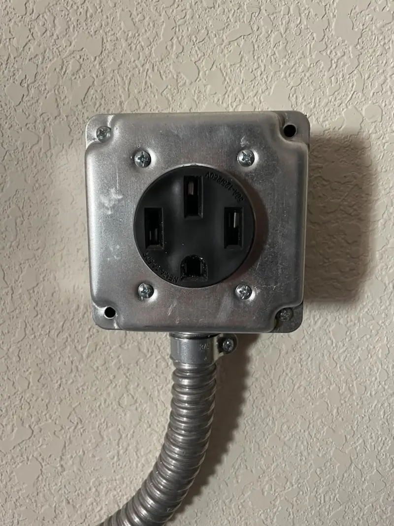 NEMA 14-50 outlet installed for Electrical Panel Upgrade in Rockford